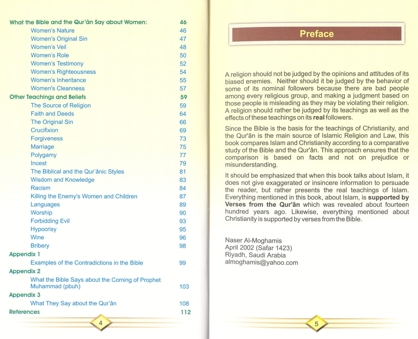 Christianity and Islam according To Bible and The Qur’an