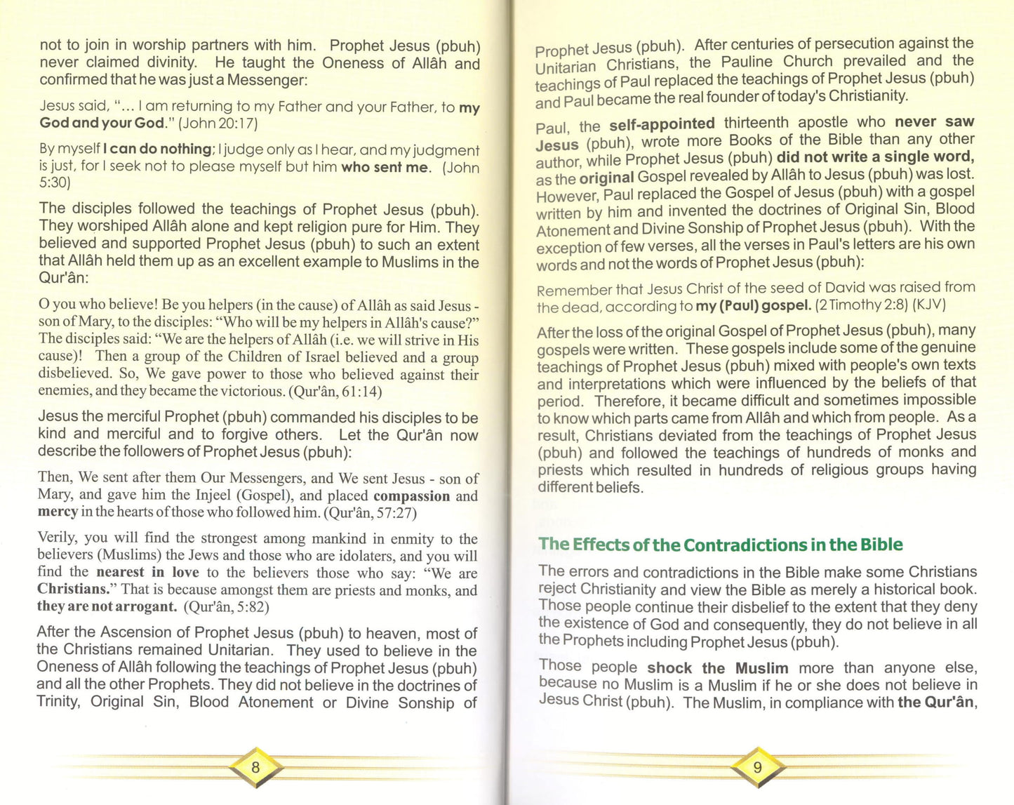 Christianity and Islam according To Bible and The Qur’an