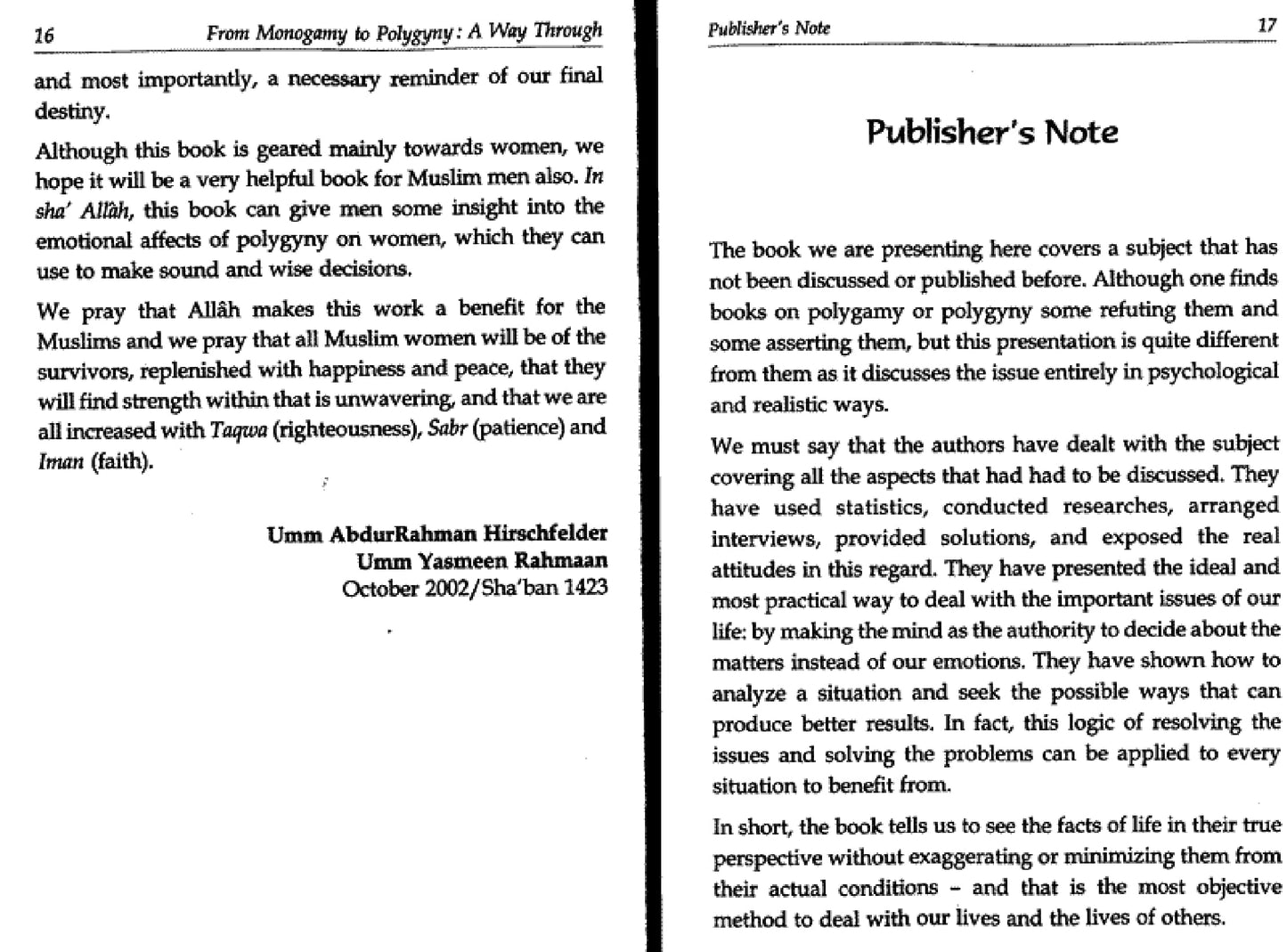 From Monogamy To Polygyny: A Way Through