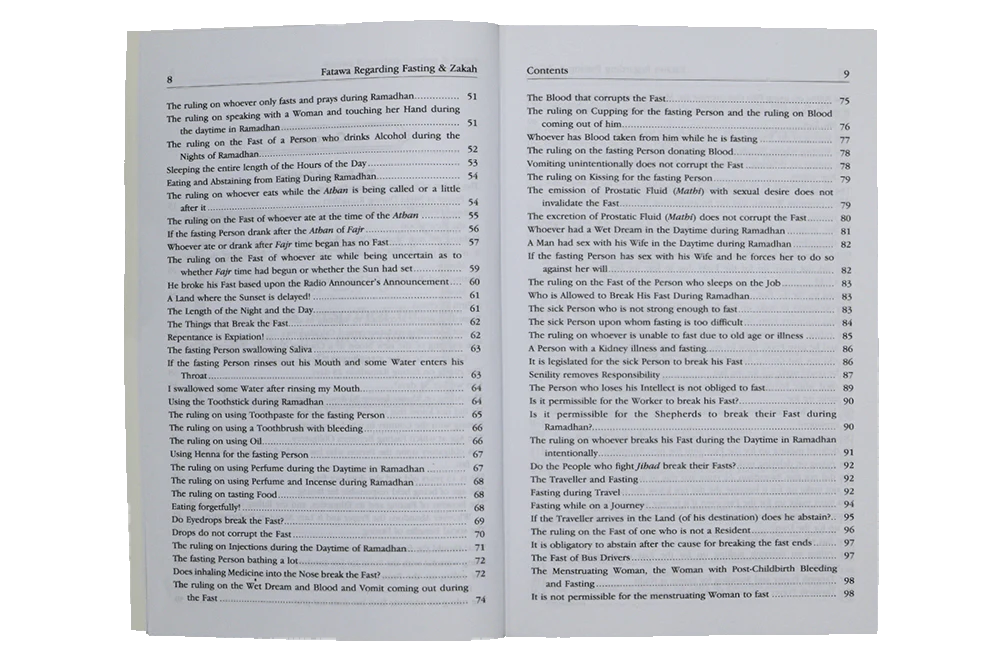 Fatawa regarding Fasting and Zakah