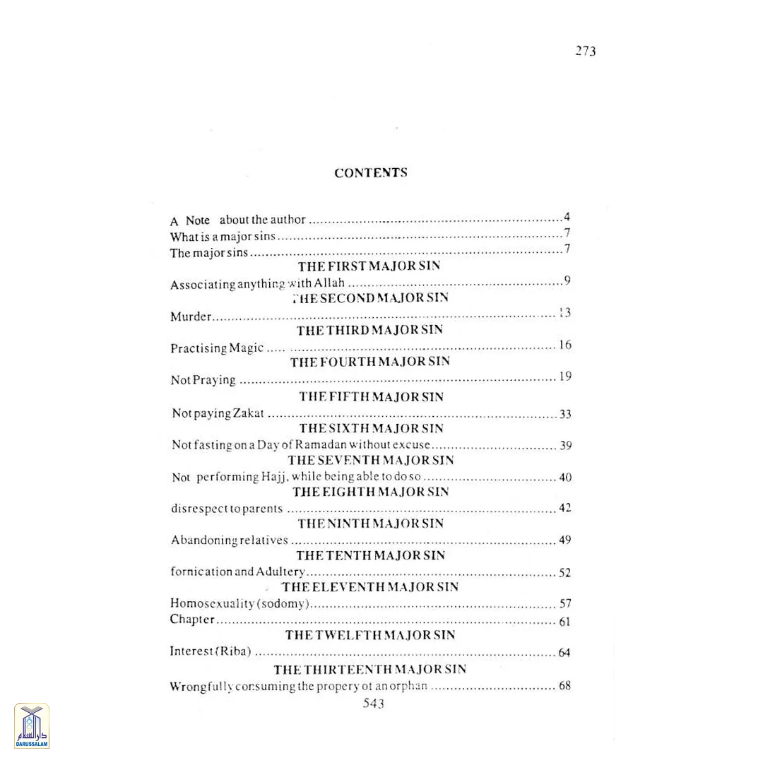Al-Kaba'Ir - The Major Sins